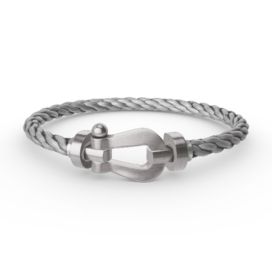 [Saipan]FORCE LARGE HORSESHOE BRACELET - WHITE GOLD