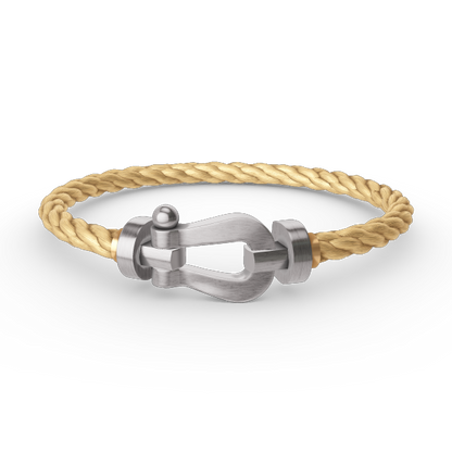 [Saipan]FORCE LARGE HORSESHOE BRACELET - WHITE GOLD