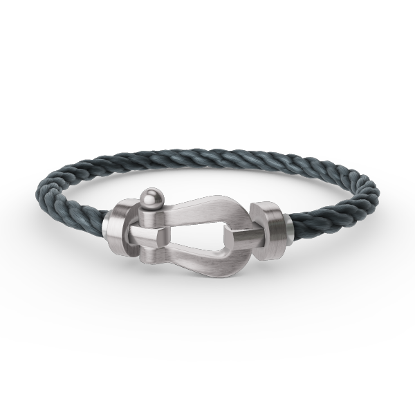 [Saipan]FORCE LARGE HORSESHOE BRACELET - WHITE GOLD