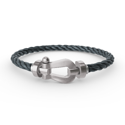 [Saipan]FORCE LARGE HORSESHOE BRACELET - WHITE GOLD