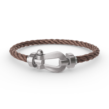 [Saipan]FORCE LARGE HORSESHOE BRACELET - WHITE GOLD