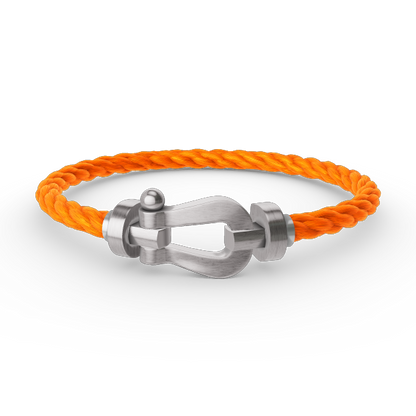 [Saipan]FORCE LARGE HORSESHOE BRACELET - WHITE GOLD