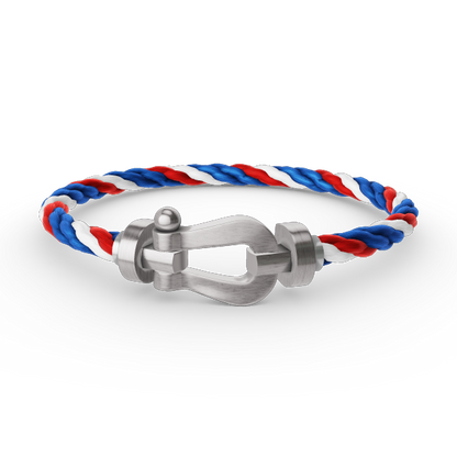 [Saipan]FORCE LARGE HORSESHOE BRACELET - WHITE GOLD