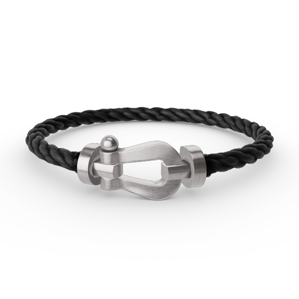 [Saipan]FORCE LARGE HORSESHOE BRACELET - WHITE GOLD