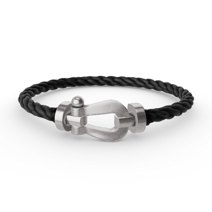 [Saipan]FORCE LARGE HORSESHOE BRACELET - WHITE GOLD