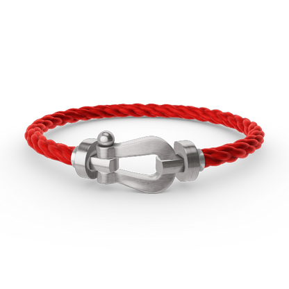 [Saipan]FORCE LARGE HORSESHOE BRACELET - WHITE GOLD