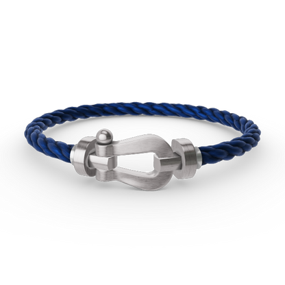 [Saipan]FORCE LARGE HORSESHOE BRACELET - WHITE GOLD