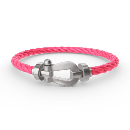 [Saipan]FORCE LARGE HORSESHOE BRACELET - WHITE GOLD