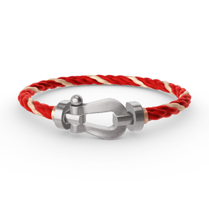 [Saipan]FORCE LARGE HORSESHOE BRACELET - WHITE GOLD
