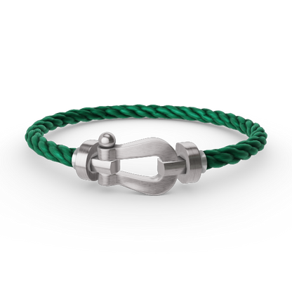 [Saipan]FORCE LARGE HORSESHOE BRACELET - WHITE GOLD