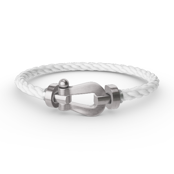 [Saipan]FORCE LARGE HORSESHOE BRACELET - WHITE GOLD