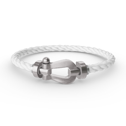 [Saipan]FORCE LARGE HORSESHOE BRACELET - WHITE GOLD