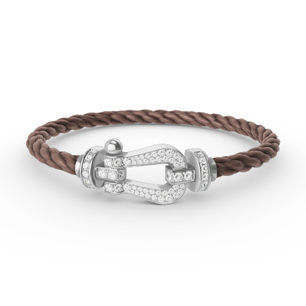 [Saipan]FORCE LARGE HORSESHOE FULL DIAMOND BRACELET - WHITE GOLD