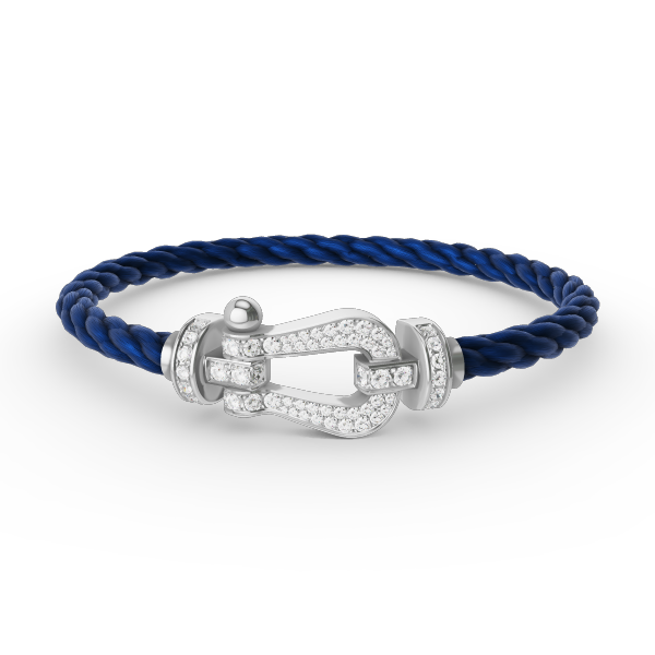 [Saipan]FORCE LARGE HORSESHOE FULL DIAMOND BRACELET - WHITE GOLD