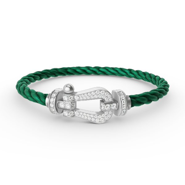 [Saipan]FORCE LARGE HORSESHOE FULL DIAMOND BRACELET - WHITE GOLD